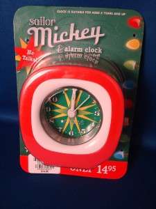 Sailor Mickey Mouse  2009 Alarm Travel Clock NEW  