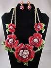 Vintage Fashion Jewelry Estate Chunky Statement Necklace & Earring Set