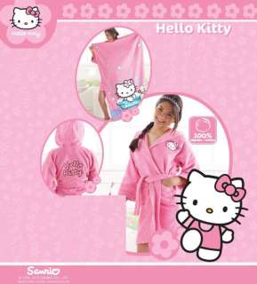 Girls Kids Sanrio Hello Kitty Pink Bath Robe M + Towel  