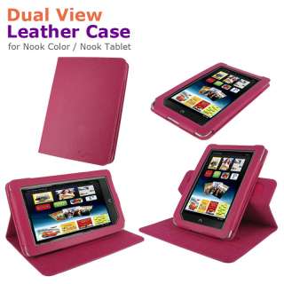 rooCASE Dual View Leather Case Cover for Nook Color Nook Tablet 