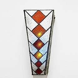 Cone shaped Stained Glass Sconce  