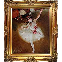 Degas Star Dancer on Stage Hand painted Oil Canvas Art   
