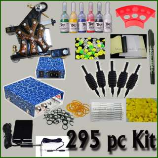 Complete Tattoo Kit Machine System Set Ink Needle D109  