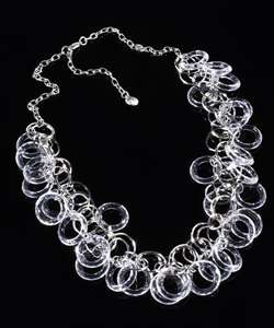 Graziano Clear Lucite Circle Link Necklace  
