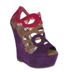 Elegant Womens Fairley 1 Purple Wedge Heels  