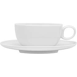 Red Vanilla Everytime White Tea Cups & Saucers (Set of 6)   