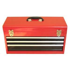   TB133A Red 21 Inch Portable Steel Tool Box, Red