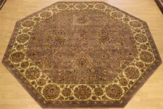 Beautiful Handmade Octagon Wool Carpet Agra Rug  