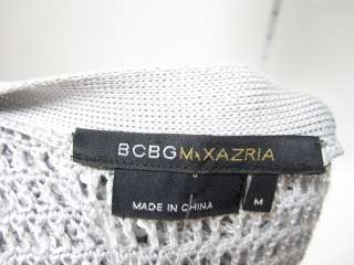 BCBG MAX AZRIA Crochet Sequins Cropped Cardigan Sz M  