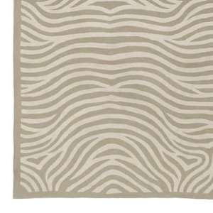 Williams Sonoma Home Zebra Crewel Rug, Khaki & Ivory, 4x6
