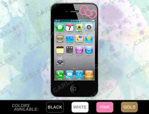 Hello Kitty Bow Front iPhone 4 Decal Sticker  