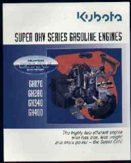 Kubota GH170 GH280 GH340 GH400 OHV Engine Brochure  