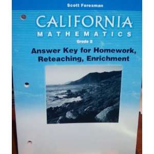 Answer Key for Homework, Reteaching, Enrichment Grade 2 