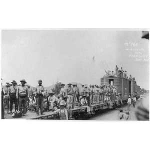  Mexican revolution,Troop train with Mexican soldiers