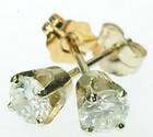 14K YELLOW GOLD LADIES ESTATE DIAMOND EARRINGS @ $1  NR 