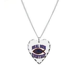  Necklace Heart Charm Real Men Pray Every Day Artsmith Inc 