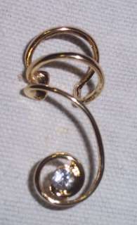 Left side gold color Ear cuff with stone  