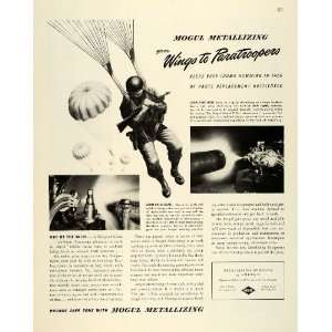   Parachuting Soldier WWII   Original Print Ad