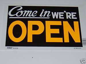 COME IN WERE OPEN SIGN 12 X 8 NEW  