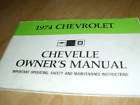 1974 CHEVROLET CHEVELLE ORIGINAL OWNERS MANUAL & MAINTENANCE SCHEDULE 