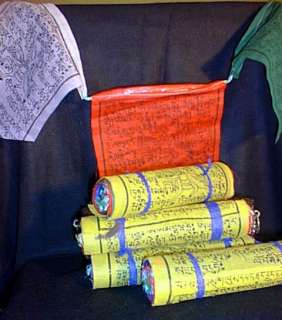 Windhorse Prayer Flags 6 Multicolor Roll 100% Cotton  