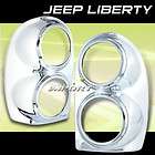 JEEP 02 07 LIBERTY CHROME ABS REAR TAIL LIGHTS COVER BEZEL DRIVER 