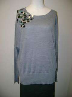 Ellen Tracy Dolman Sleeve Sweater w/Sequins XL NWT $89  
