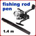 NEW Silver Pocket Pen Fishing Rod + Reel + Line Gift  
