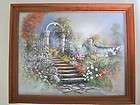 Framed with Glass Andres Orpinas Garden Lithograph Artwork 1991 and 