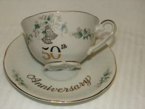 Vintage Lefton China 50 th Anniversary Cup and Saucer  