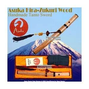   Asuka Hira Zukuri Wood Handmade Tanto Samurai Sword
