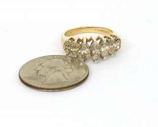 GORGEOUS 14K GOLD 2 CTS DIAMONDS LADIES DRESS BAND RING  