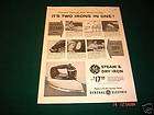1955 General Electric Steam & Dry Iron GE Changes Ad