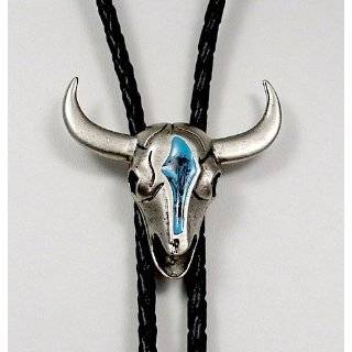    Turquoise Inlay Pewter Arrowhead Bolo Tie