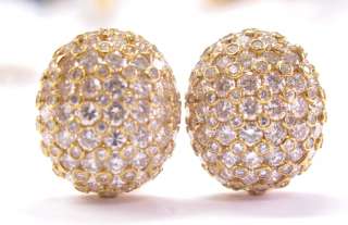 18Kt Alan Adler Bubble Diamond Huggie Earrings YG 10.26Ct  