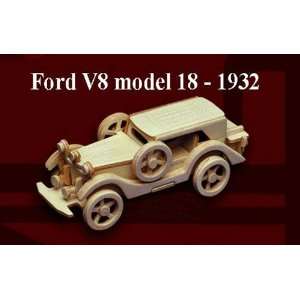 1932 Ford V8 Model 18 3D Wooden Puzzle Toys & Games