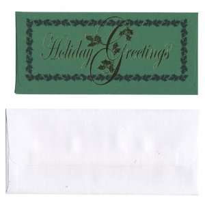 Holiday Greetings (Green)   Holiday Money Cards with Envelopes   10 