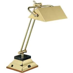   Megalite 21H Solid Brass Lamp +Electrical Outlets