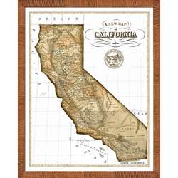 Map of California Framed Print  