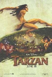 TARZAN 2 SIDED orig movie poster DISNEY Advance Style C  