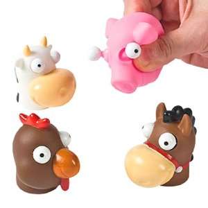  Vinyl Farm Animals With Pop Out Eyes (1 dz) Toys & Games