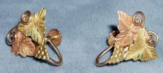 Lovely Vintage 10K Black Hills Gold Earrings 2.3 grams  