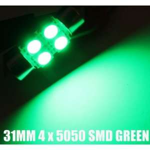  31mm 35mm 3175 Map Interior LED Light Bulb Green SMD 