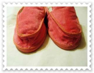   60s Pink MOD Flower Power Terry Cloth Cotton Slippers 8 NWT  
