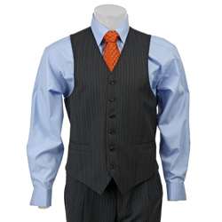   by Ralph Lauren Mens Grey Stripe Wool 3 piece Suit  