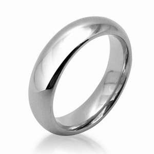 6MM Unisex Stainless Steel Wedding Band Style Ring  