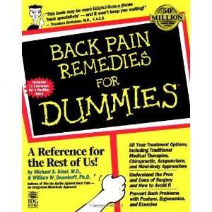  Back Pain Remedies for Dummies [Paperback] Michael S 