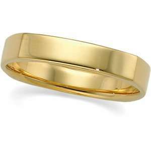  14K Yellow Gold 04.00 MM Square Comfort Fit Band Jewelry