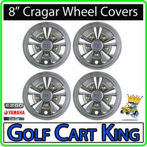 NEW 8 Cragar Golf Cart Wheel Covers Hub Caps  Set of 4  
