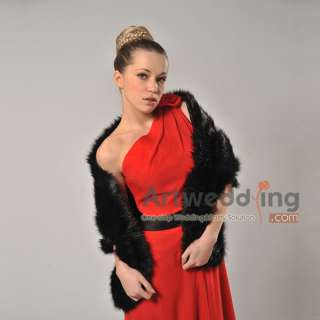   Faux Fur Stole Wrap shawls Shrug for Wedding Evening Dress(PJ110030